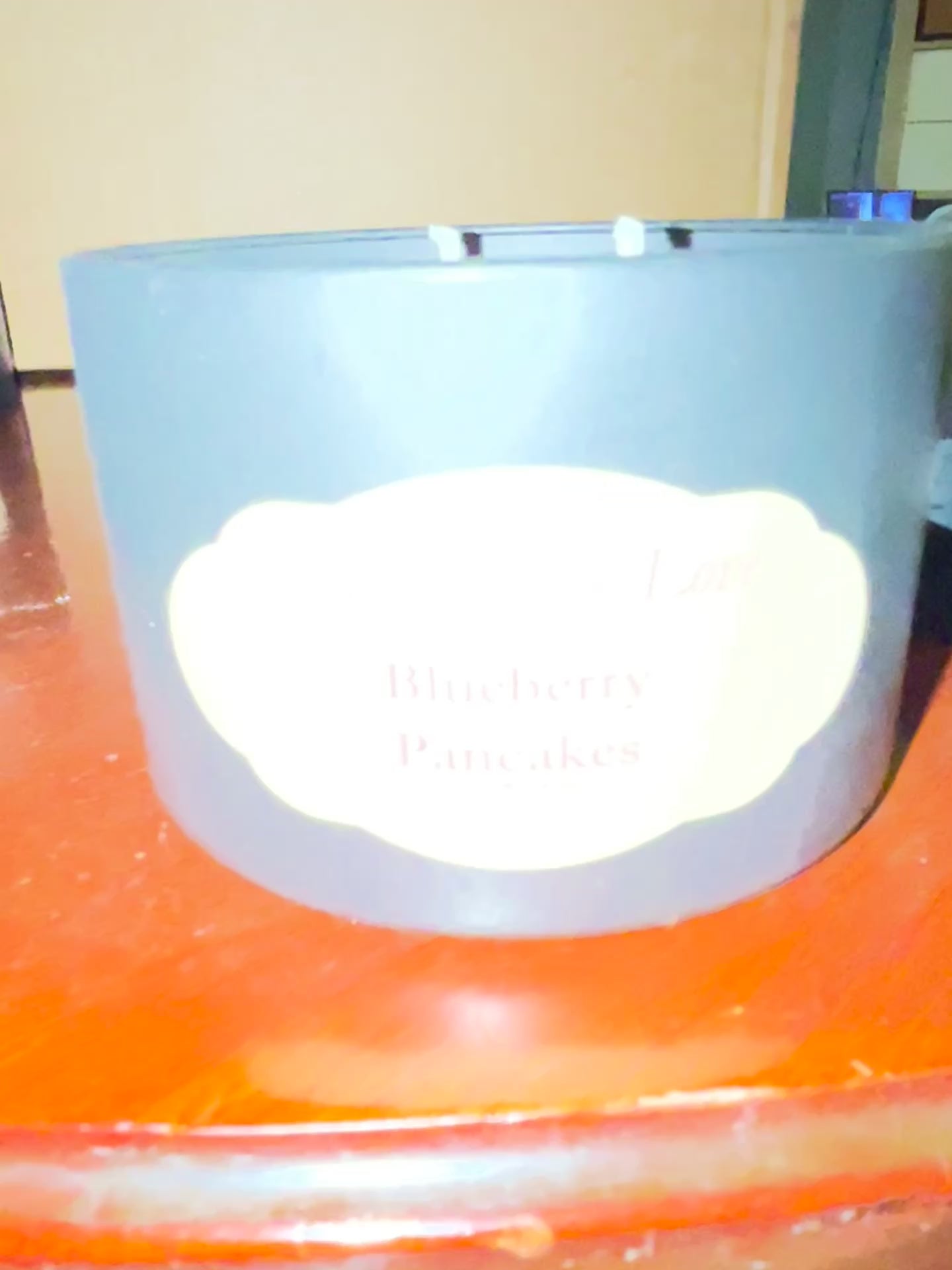 Blueberry pancake candle